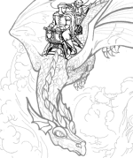 Dragon Rider Coloring Page