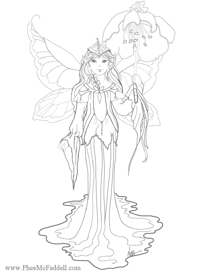 fairies and pixies coloring pages - photo #49