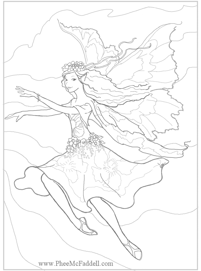 ice fairy coloring pages - photo #18