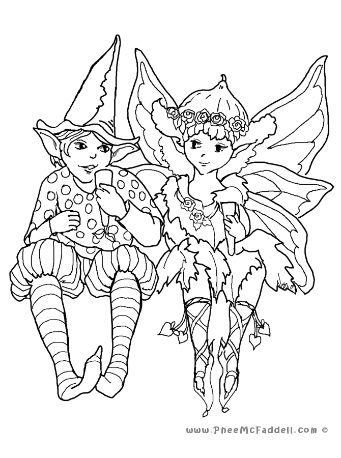 fairies and pixies coloring pages - photo #16