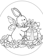 Easter Bunny Coloring Page