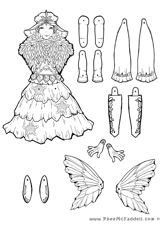 ice fairy coloring pages - photo #9