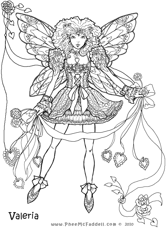 fairy anime coloring pages - photo #22