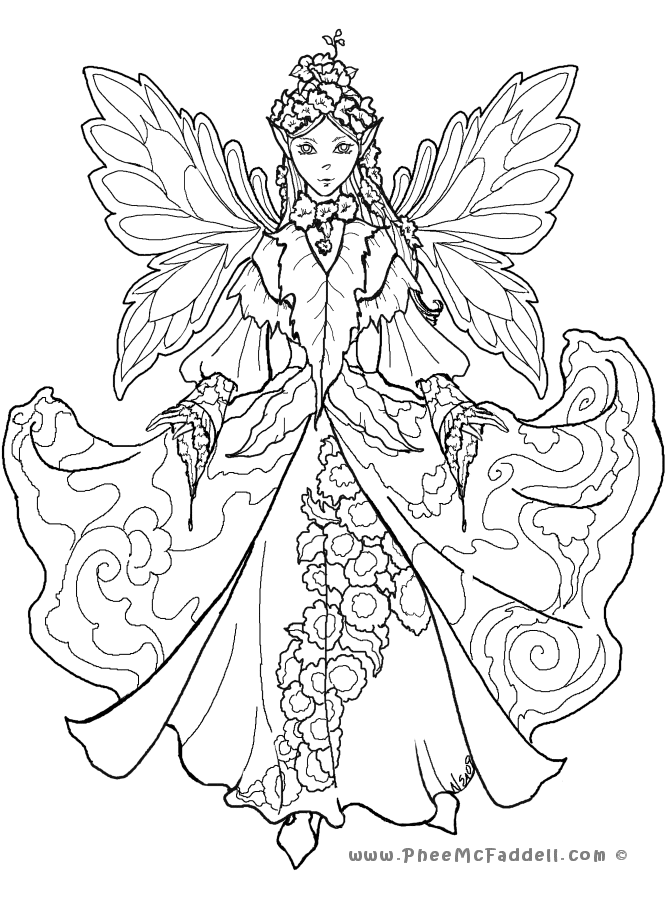 fairy anime coloring pages - photo #5