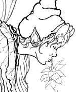 Kissing Fairy Coloring Page