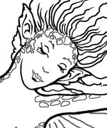 Leaping Mermaid Coloring Page