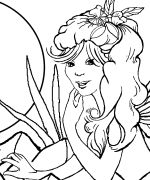 Kissing Fairy Coloring Page