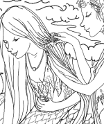Two Mermaids Coloring Page