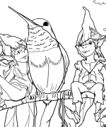 Hummer Elf Friends Coloring Page