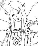 Fall Fairy Coloring Page