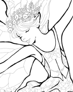 Morning Glory Fairy Coloring Page
