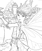 Fairy Feast Coloring Page