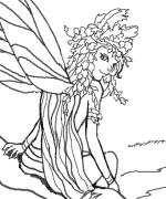 Fairy Resting Place Coloring Page