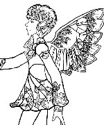 Snowflake Fairy Profile Coloring Page
