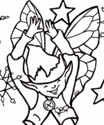 Sparkled Elf Coloring Page
