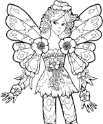 Heart Fairy Coloring Page