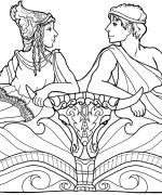 Theseus and Hippolyta Coloring Page